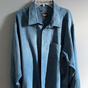 Vintage Sueded Luxe Turquoise Shirt